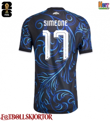 Argentina Giuliano Simeone #17 Bortatröja VM 2026 Kortärmad